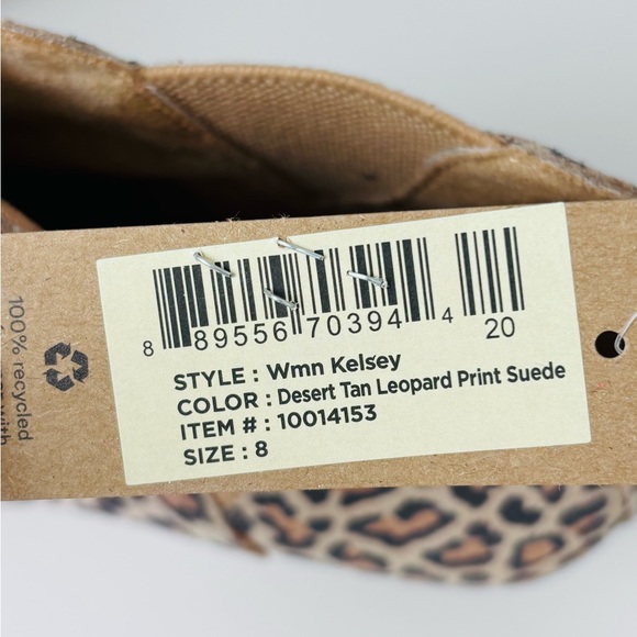 NWT TOMS Kelsey Leopard suede wedge booties - Picture 5 of 5